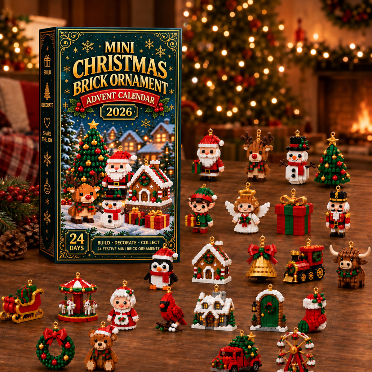 【49% OFF – LIMITED TIME!】BILLHOL®🎄 Christmas Advent Calendar 2026-Build 24 Magical Mini Christmas Decorations & Make Every Day a Festive Surprise!