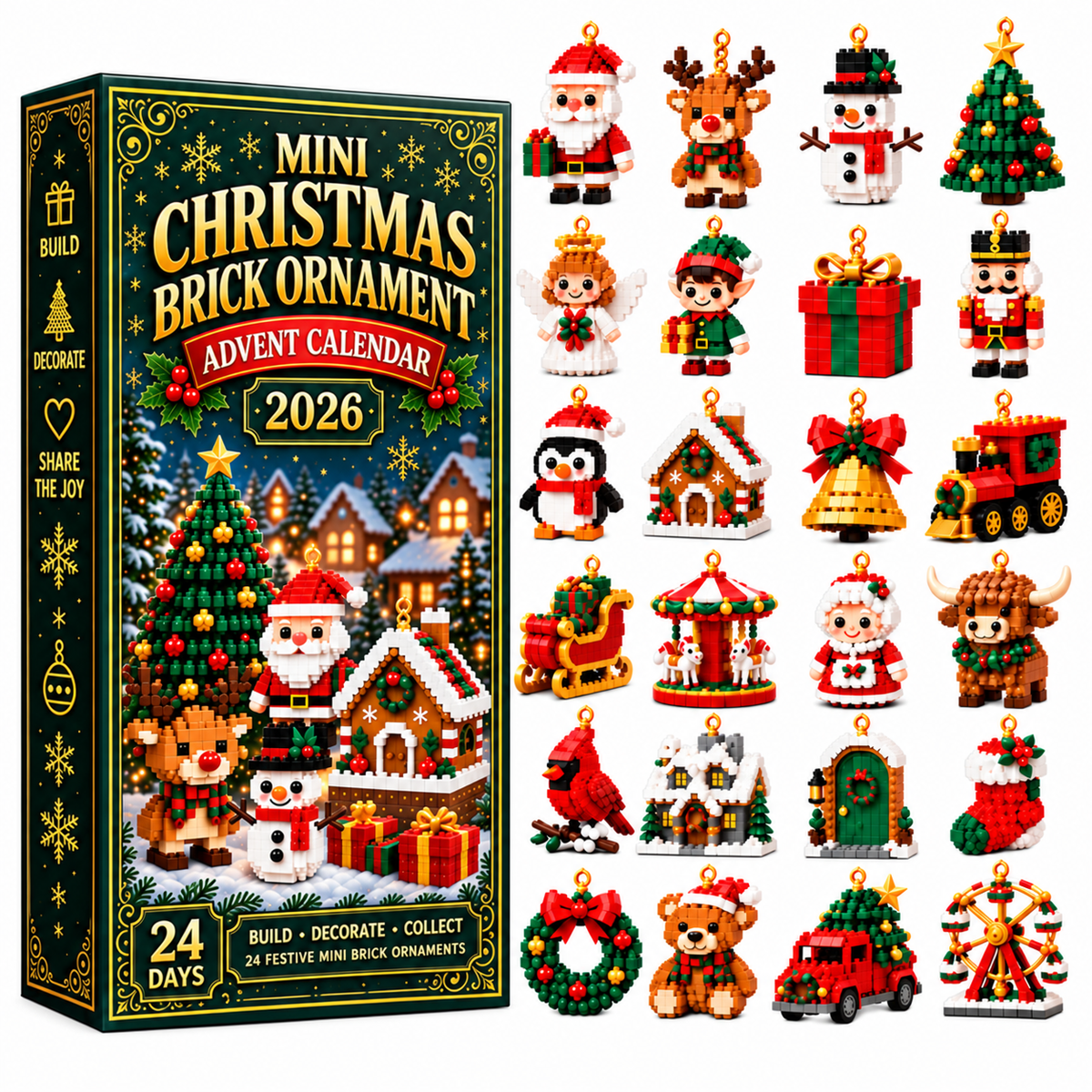 【49% OFF – LIMITED TIME!】BILLHOL®🎄 Christmas Advent Calendar 2026-Build 24 Magical Mini Christmas Decorations & Make Every Day a Festive Surprise!