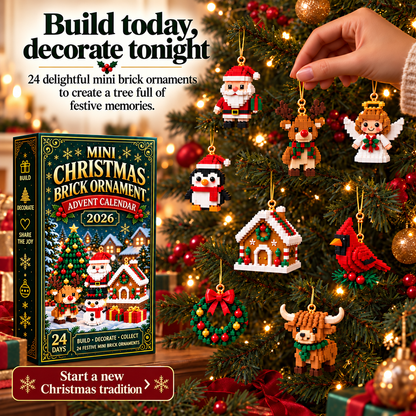 【49% OFF – LIMITED TIME!】BILLHOL®🎄 Christmas Advent Calendar 2026-Build 24 Magical Mini Christmas Decorations & Make Every Day a Festive Surprise!