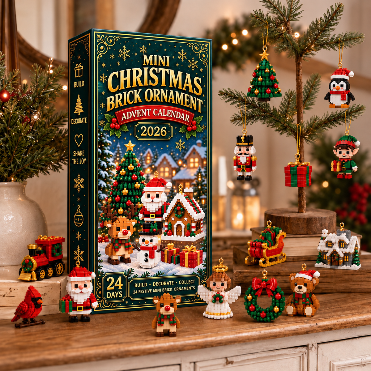 【49% OFF – LIMITED TIME!】BILLHOL®🎄 Christmas Advent Calendar 2026-Build 24 Magical Mini Christmas Decorations & Make Every Day a Festive Surprise!