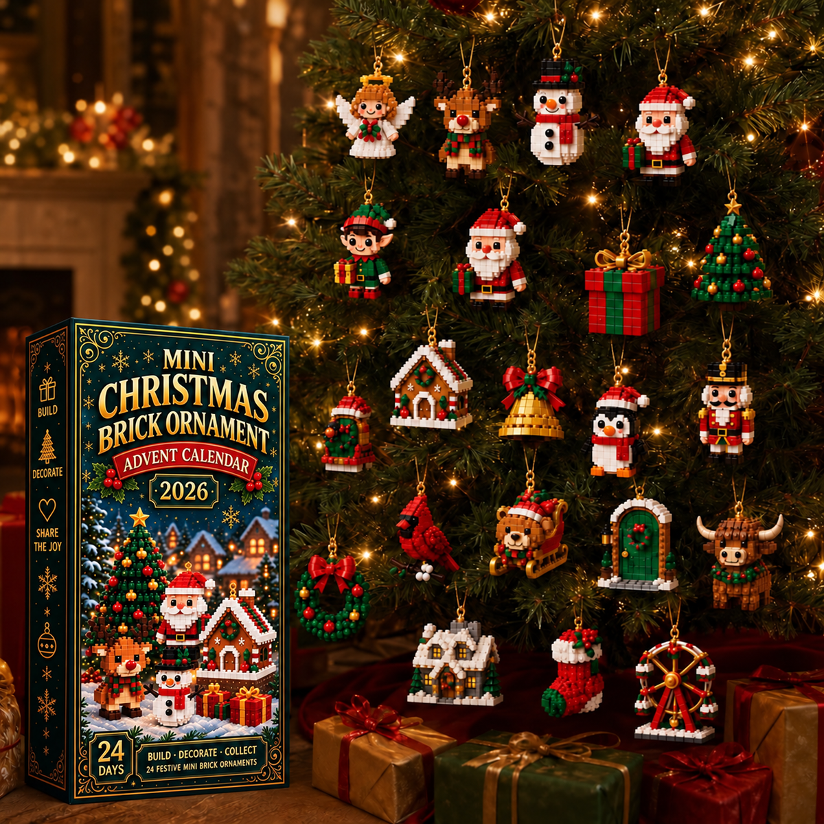【49% OFF – LIMITED TIME!】BILLHOL®🎄 Christmas Advent Calendar 2026-Build 24 Magical Mini Christmas Decorations & Make Every Day a Festive Surprise!