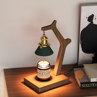 Household Black Walnut Wood Candle Lamp